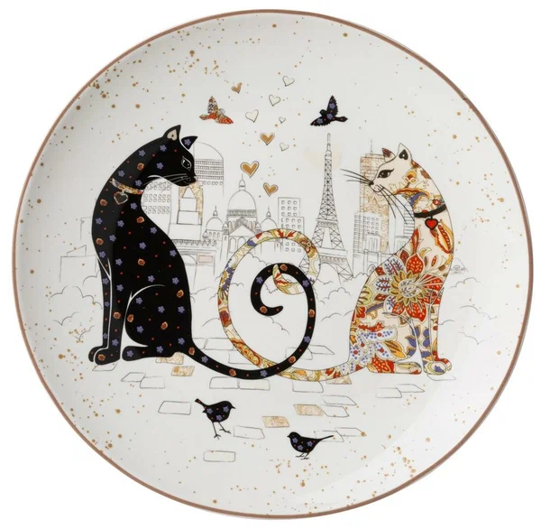 Набор тарелок закусочных парижские коты 2 шт Lefard (104-833